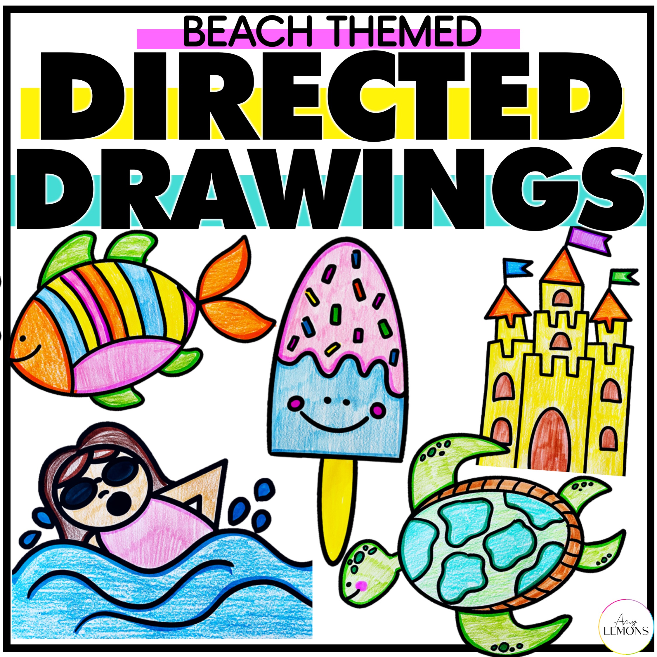 July Directed Drawings for Summer - Amy Lemons