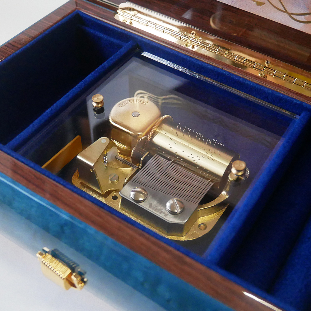 ニデック オルゴール 30弁 オルフェウス EX193I イタリア象嵌ボックス