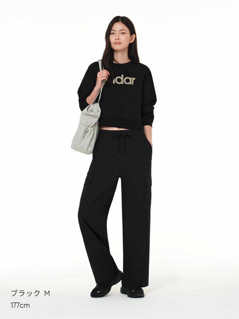 Airy Fit 裏起毛 セミワイド カーゴパンツ | andar JAPAN