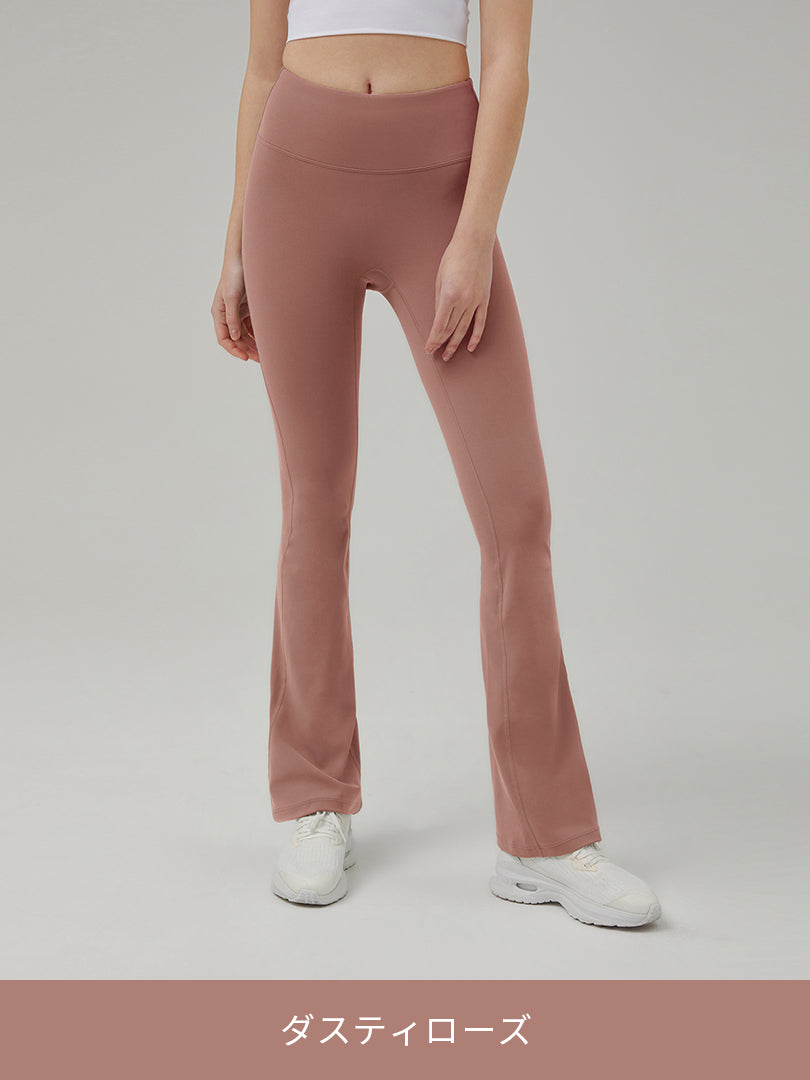 Airywin シャロン フレアレギンス (ベージュ＆ブラウン) | andar JAPAN