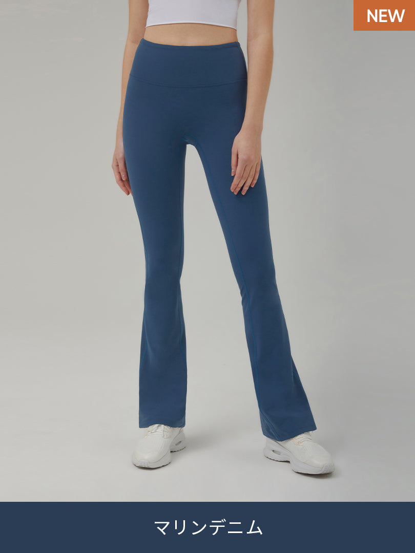 Airywin シャロン フレアレギンス (ネイビー＆グレー) | andar JAPAN