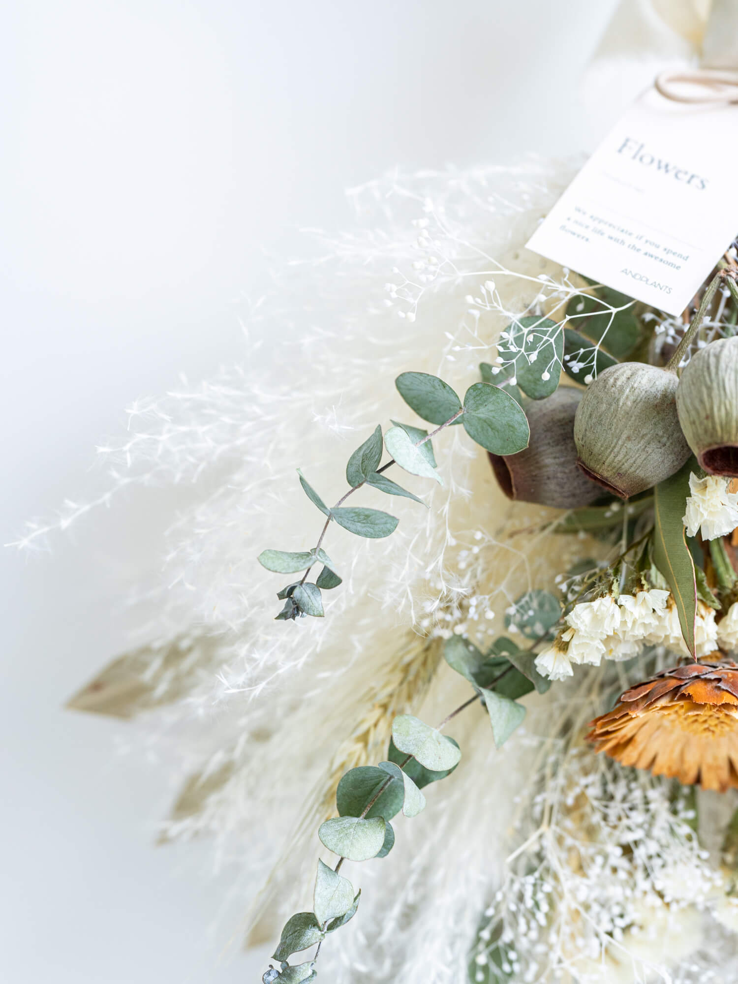 壁に掛ける】ドライフラワーのスワッグ - グリーン - | お花の通販AND