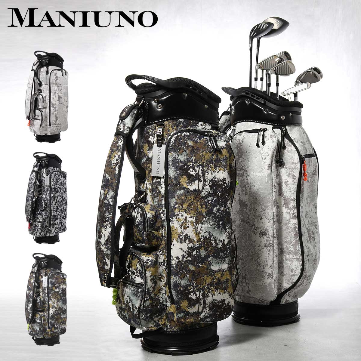 MANIUNO マニウノ ゴルフ キャディバッグ MUMG2AC1 ホワイト(- 【00