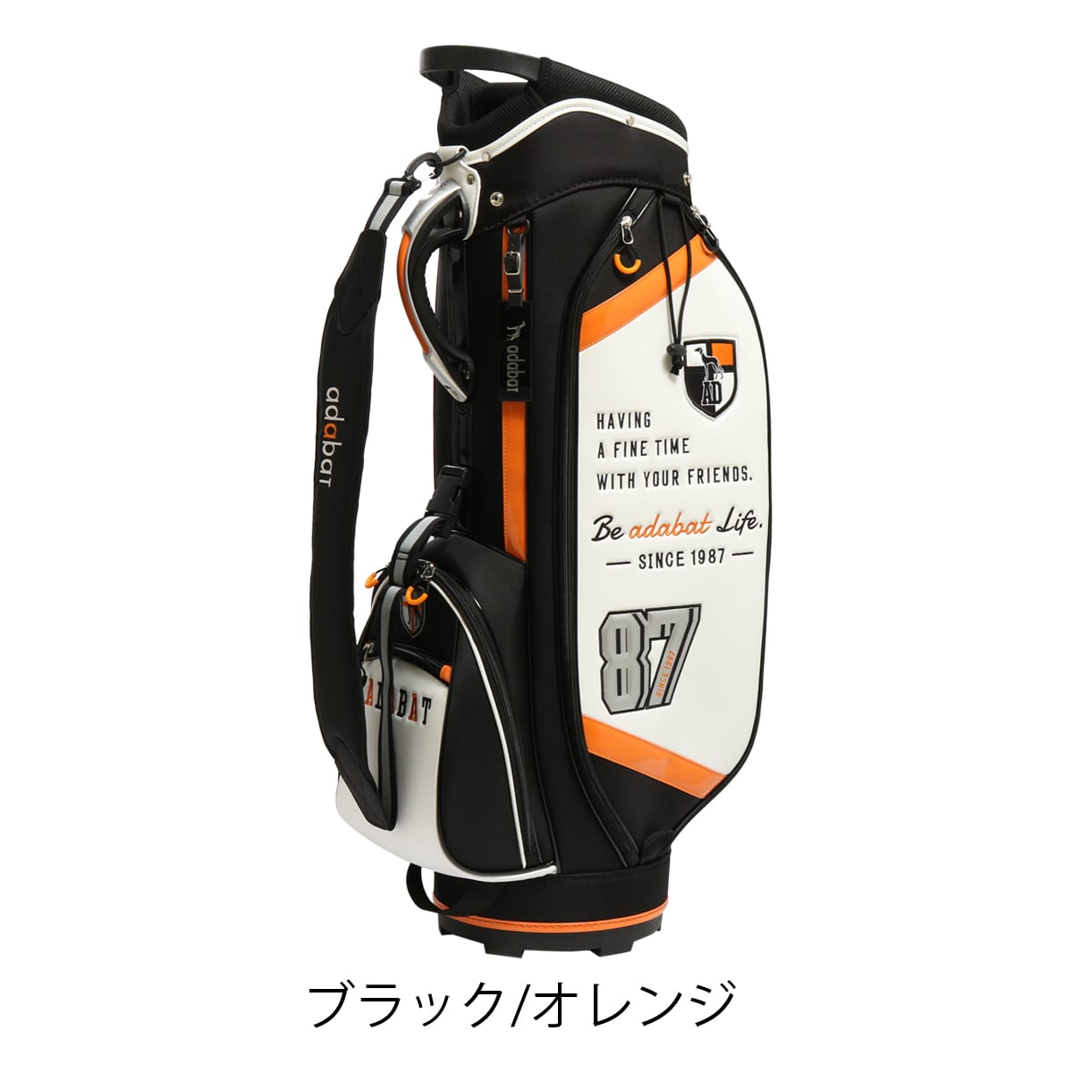 adabat アダバット ゴルフ キャディバッグ ABC426 ブラック/オレンジ