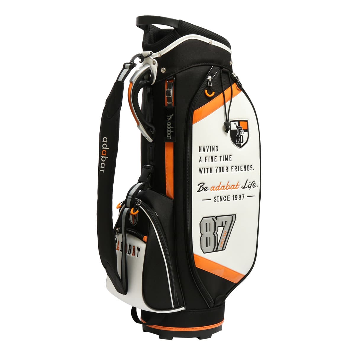 adabat アダバット ゴルフ キャディバッグ ABC426 ブラック/オレンジ