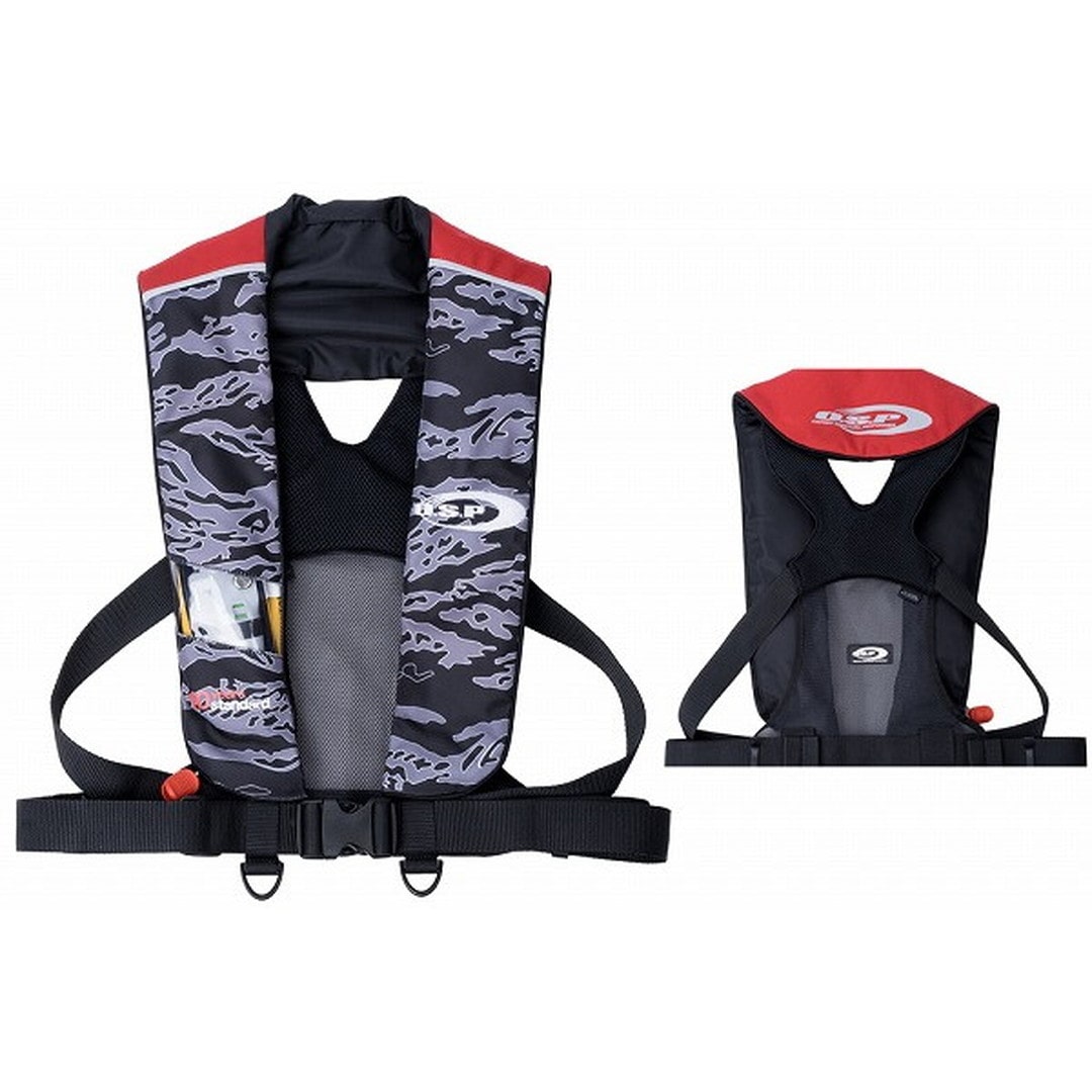 OSP ライフジャケット 2220RSE 迷彩レッド F: 釣具のキャスティング