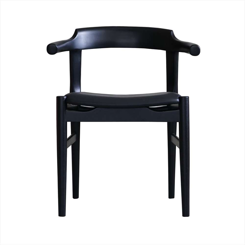 ブラック】ハンス・J・ウェグナー PP58 アームチェア 木製 ダイニング