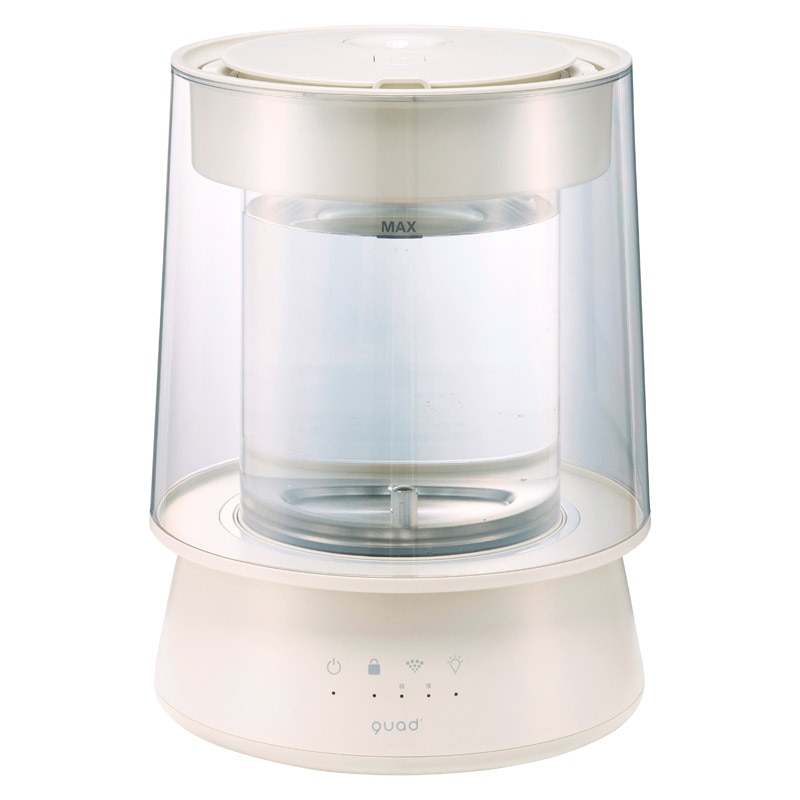 QUADS ガラススチーム加湿器 グラス アイボリー ／加湿器 季節・空調