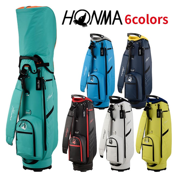 ホンマ ゴルフ ライト キャディバッグ 23SS 9型 軽量 筆記体 ロゴ
