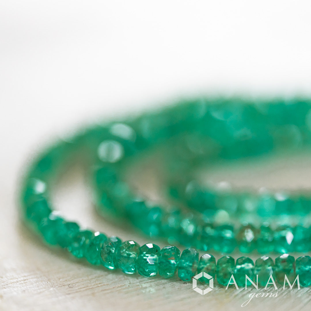 ザンビア産】 エメラルド エメラルドボタンカット【緑が濃い】‖ANAM