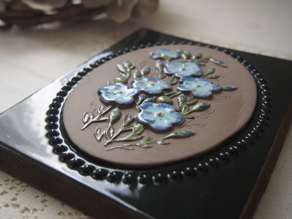 Jie Gantofta 花の陶板｜Aimo Nietosvuori｜スウェーデンヴィンテージ