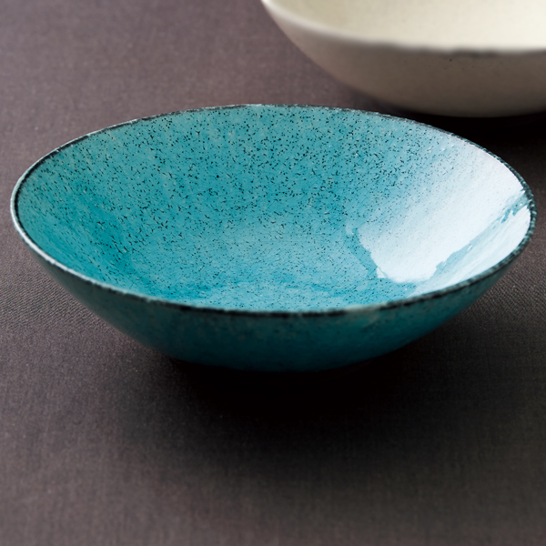 作山窯 / かいらぎ 浅鉢 トルコブルーを贈るなら、多彩で高品質な