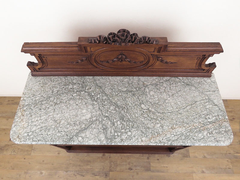 大理石が敷かれた飾り棚 フランスのアンティーク家具《セール品》（4月