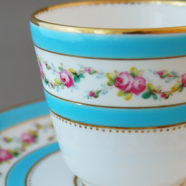 ミントン「薔薇文様 カップ&ソーサー」《アンティックかとう》