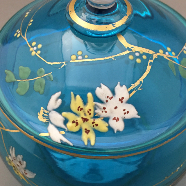 オールドバカラ「桜文蓋物 (model-s.869)」《アンティックかとう》