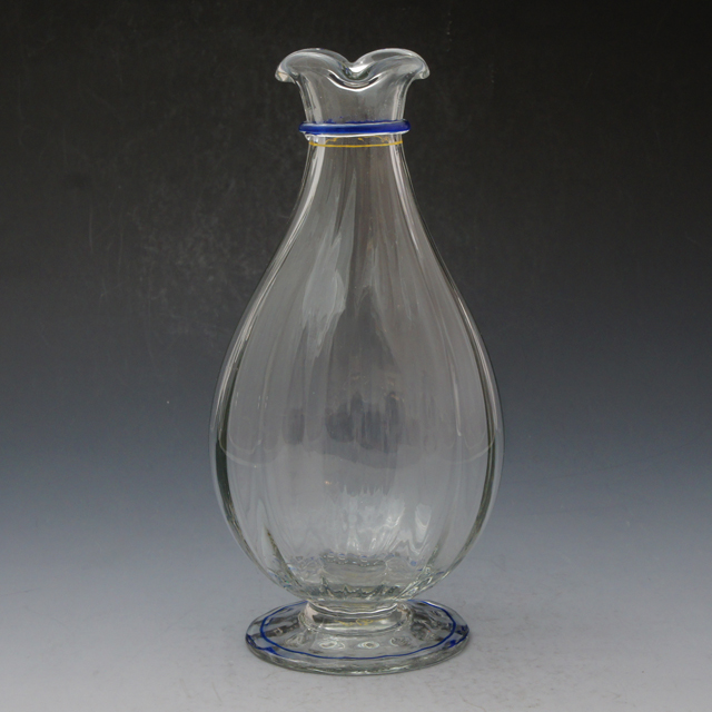 ドーム工房「ブルーライン 水差し」《アンティックかとう》