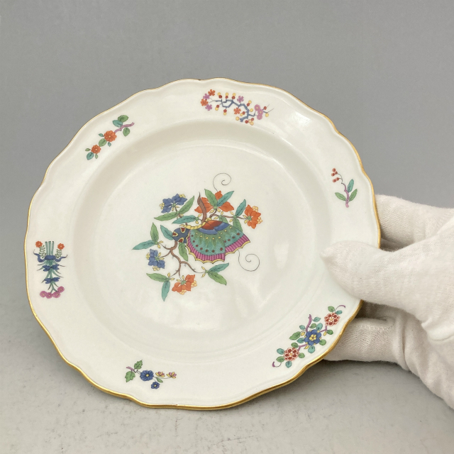 マイセン「花蝶文 皿（小）ペアセット」《アンティックかとう》