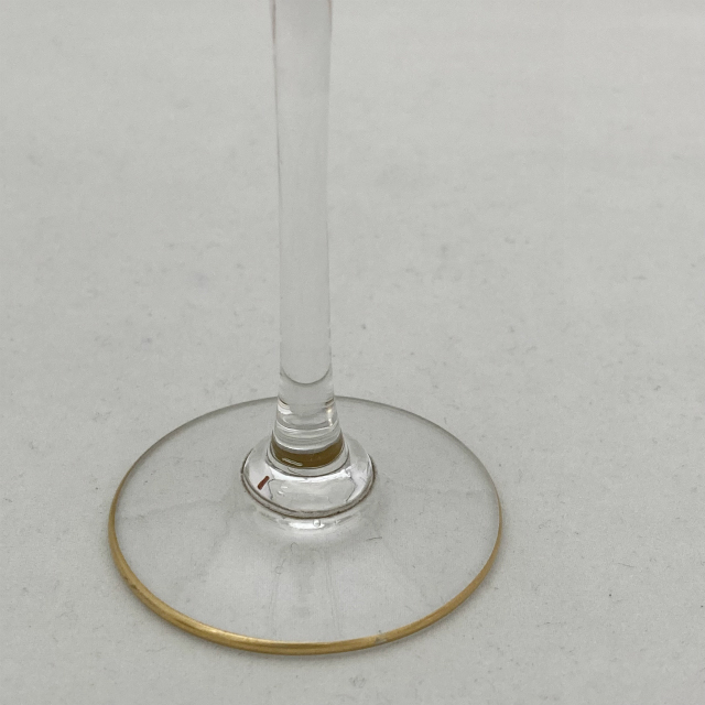 オールドバカラ「エナメル装飾 薔薇文様 リキュールグラス 高さ12.7cm