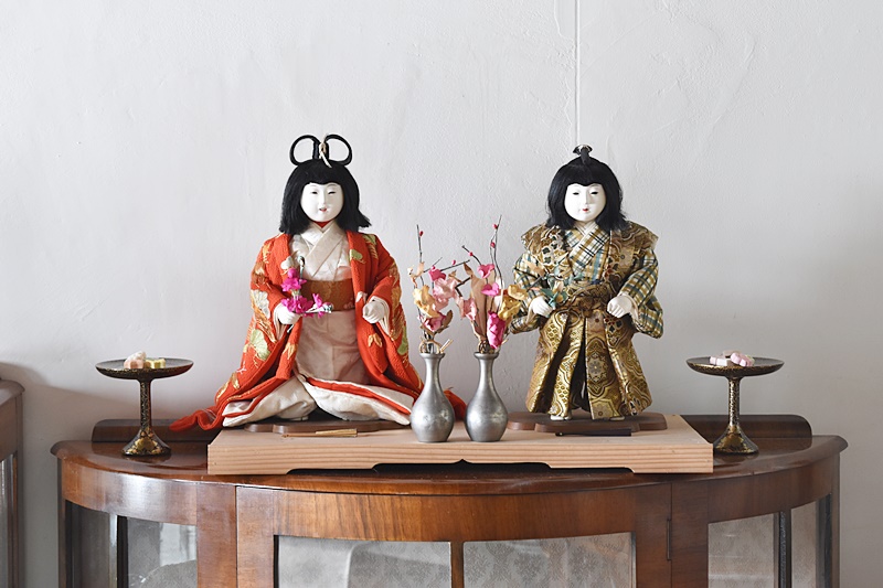 丸平 丸屋 大木平蔵 子供男女 稚児人形 ペア - 生活骨董と古布の