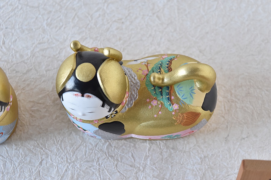 ひな祭り 雛道具 犬筥と大聖寺伊万里豆皿 - 生活骨董と古布の