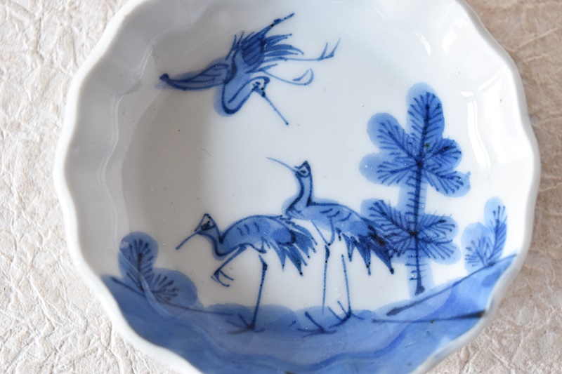 ご成約】古伊万里 染付 松川菱形 豆皿 2枚 骨董 アンティーク 【公式通販】