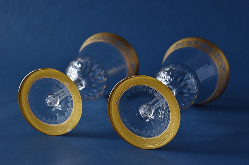 サンルイ シスル Thistle 金彩ワイングラス 2客セット saint-louis