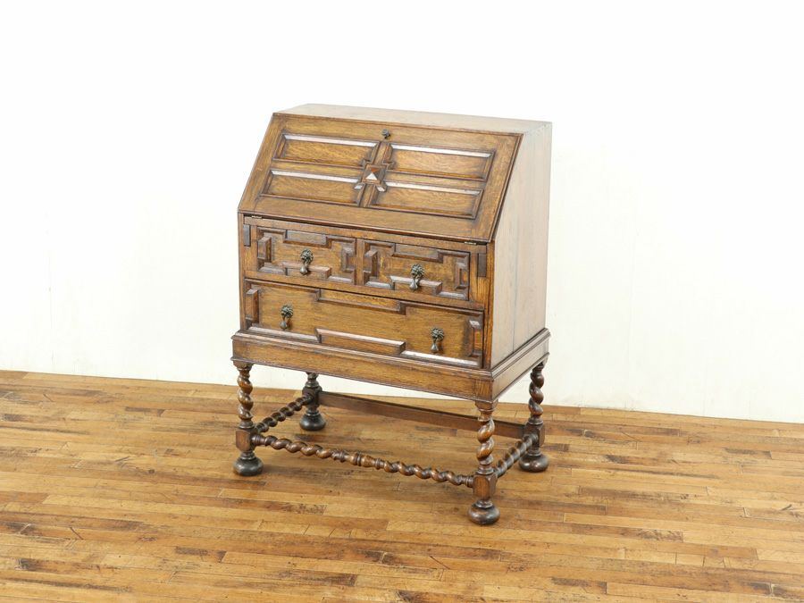 デスク内が広々！イギリスアンティーク ライティングビューロー 58039