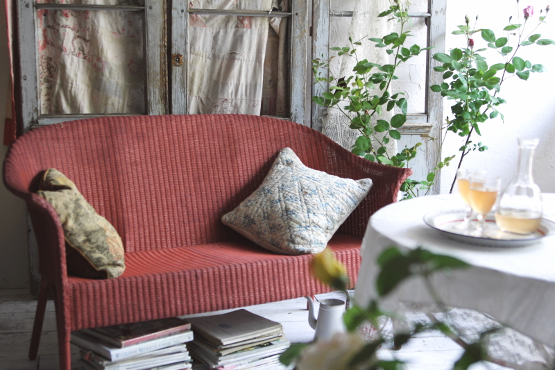 アンティークロイドルームソファ セティ lloyd loom イギリス