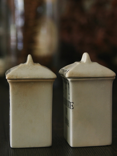 アンティークキャニスター イギリス 陶器 【Antiques Truffle 京都 鹿