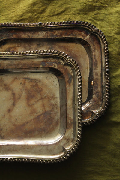 アンティークシルバーオーバルトレイ auther price イギリス