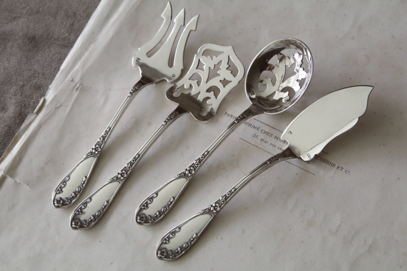 蔓花のオードブルサーバーセット フランス アンティークストリュフ