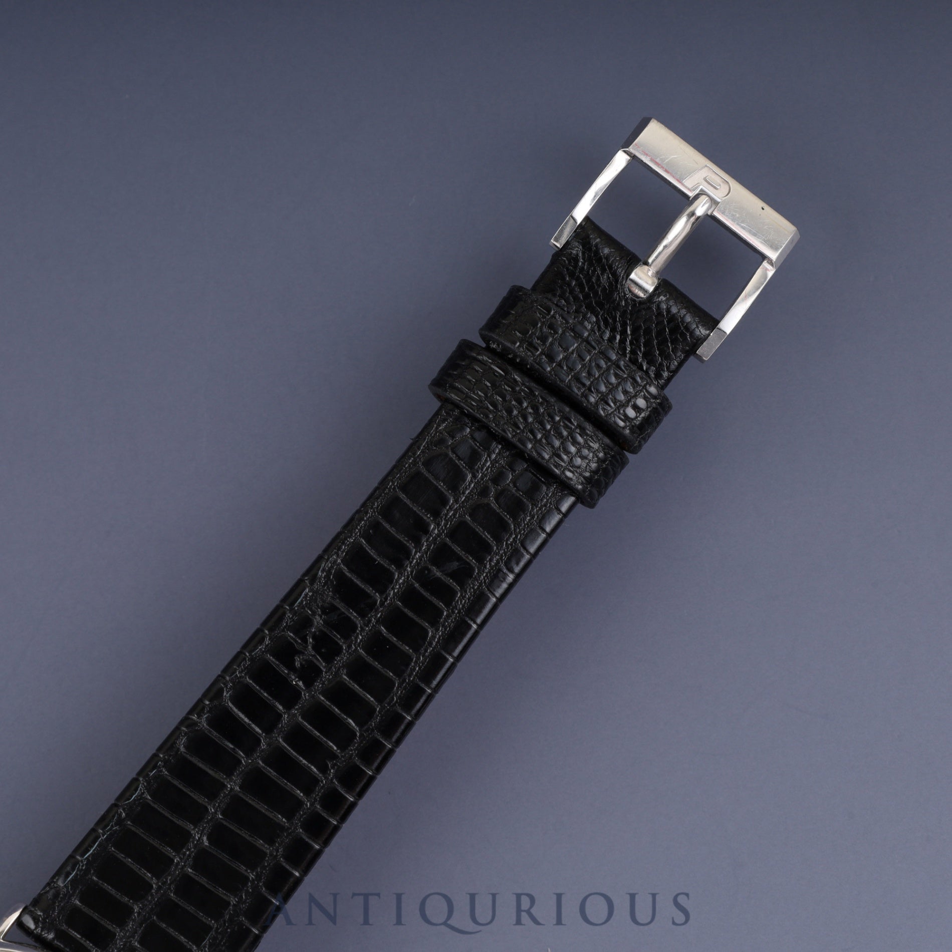 ピアジェ ラウンド 90239 手巻き Cal.9P2 750WG 革 純正尾錠（750WG