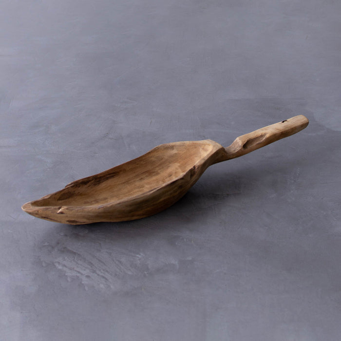 Rustic Wood ハンドルボウル｜チーク無垢材の自然形状を生かした