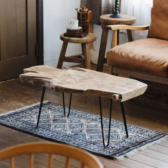 Rustic Wood ナチュラルコーヒーテーブル — ANTRY USE ONLY GENUINE