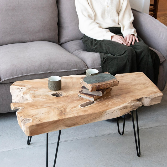 Rustic Wood ナチュラルコーヒーテーブル — ANTRY USE ONLY GENUINE