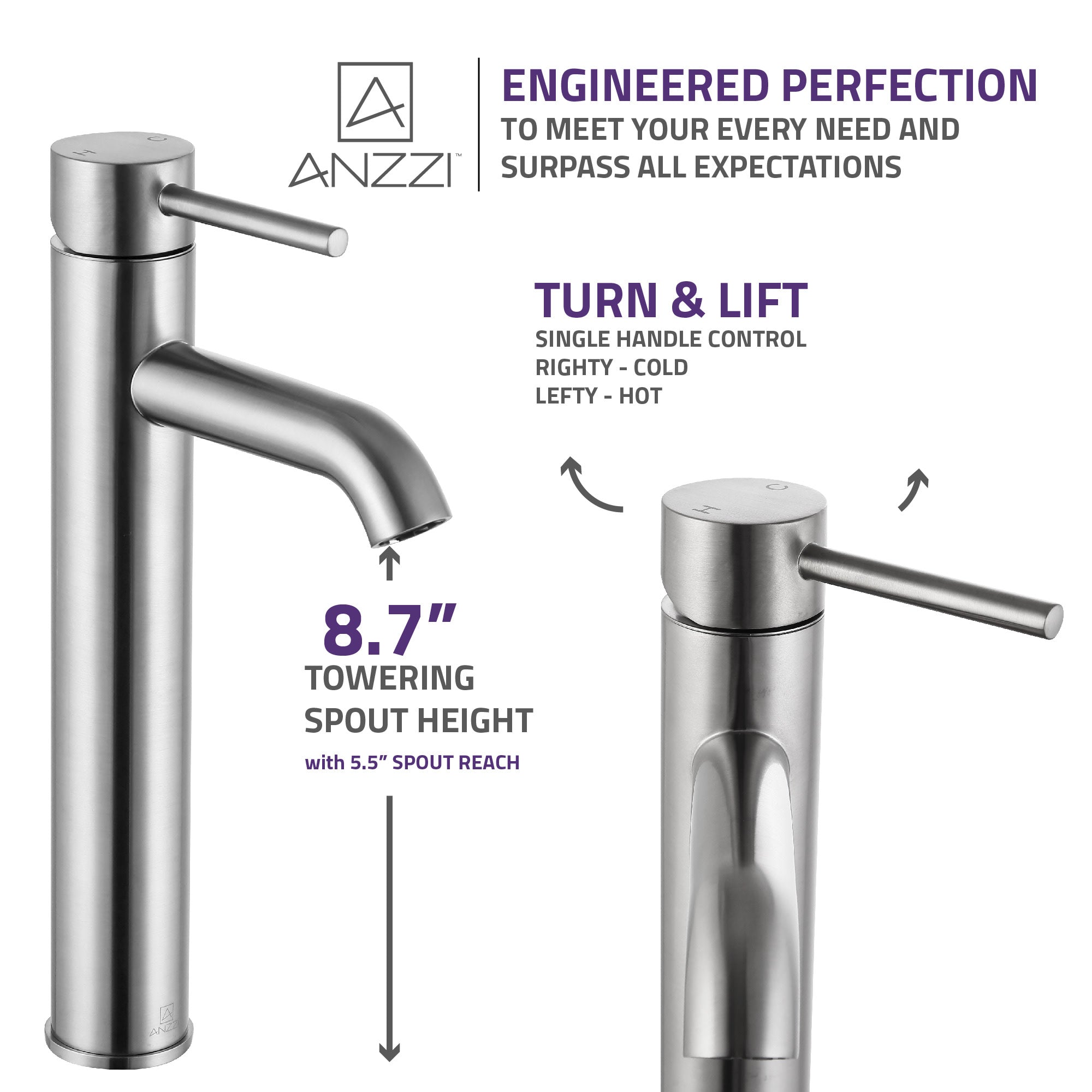 L-AZ108BN - ANZZI Valle Single Hole Single Handle Bathroom Faucet