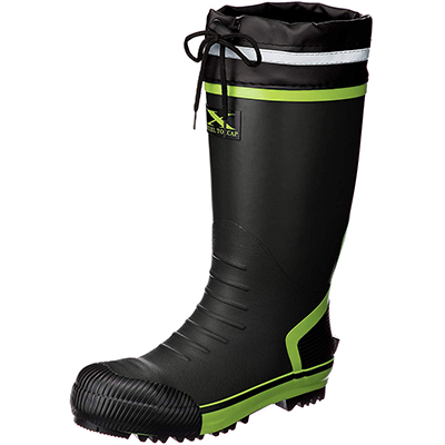 ジーベック 安全長靴 85718 ブラック×イエロー スチール先芯 - 安全靴