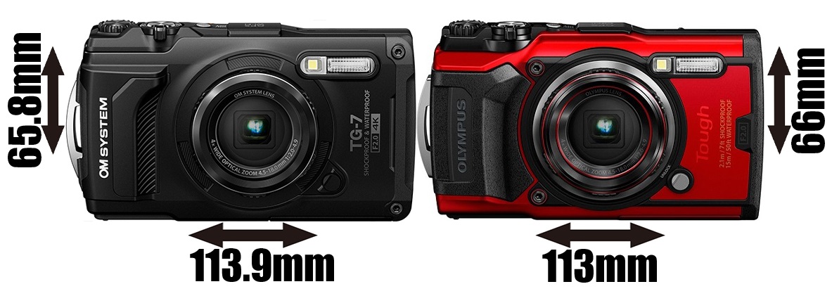 Tough TG-7」と「Tough TG-6」の外観やスペックの違い - とるなら
