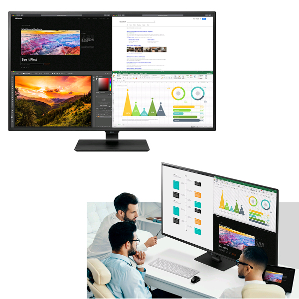 ASCII.jp：LG、画面4分割表示も可能なHDR対応42.5型4Kディスプレー