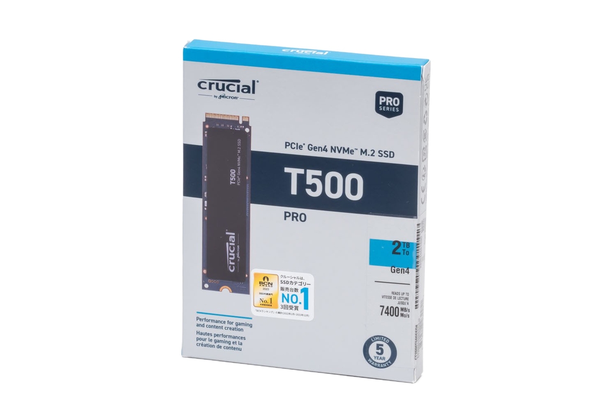 PCIe 4.0対応SSDでは理論上最速クラス！Crucial T500をPC自作環境で