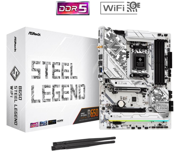 ASCII.jp：マットグレーが特徴的なマザーボード「B650 Steel Legend WiFi」