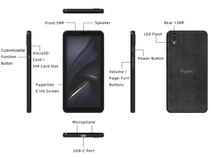 カラーE Ink搭載スマホ「Bigme Hibreak」登場！ 第3のスマホ