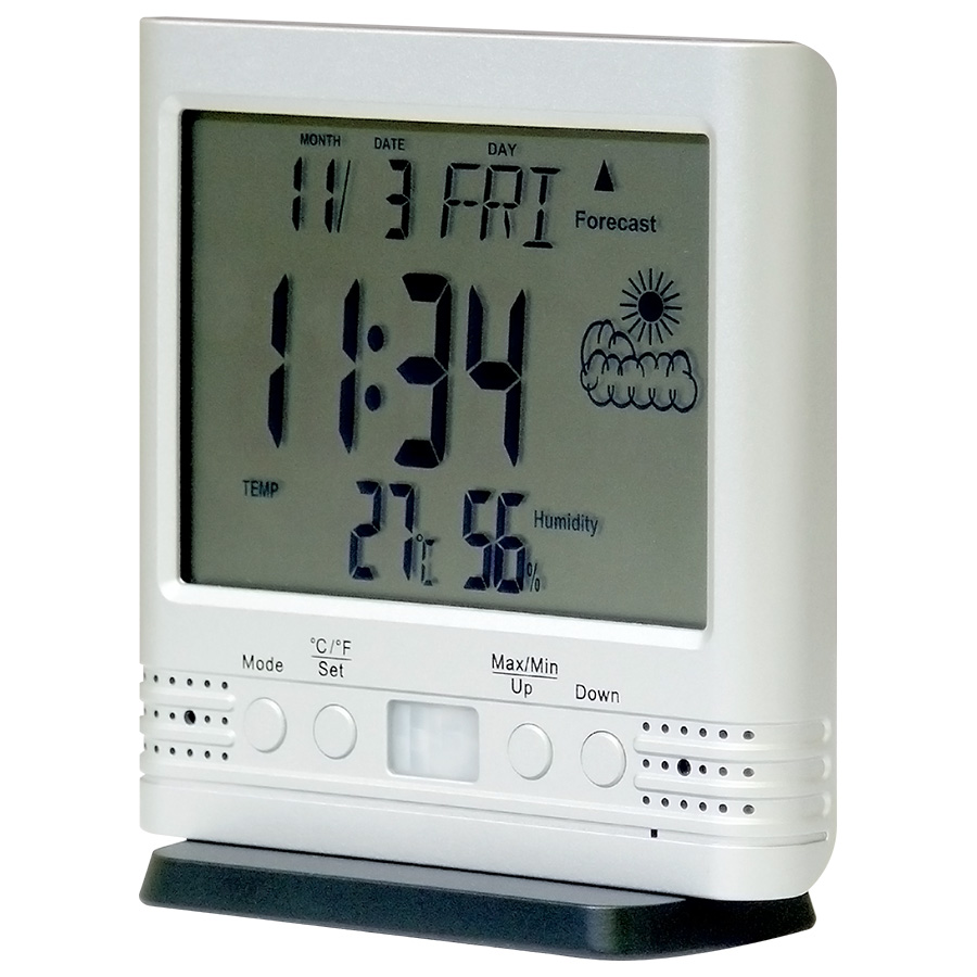 HS-400FHD | フルHD録画対応温湿度計機能付デジタル時計擬装(偽装)小型