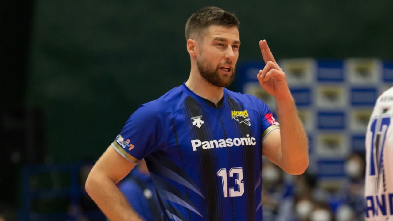 Panasonic Panthers バレーボールシャツ 6 JAESCHKE Thomas Jaeschke