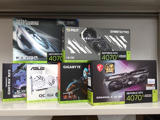 GeForce RTX 4070 Ti SUPER」が各社から多数登場、最安モデルは123,780