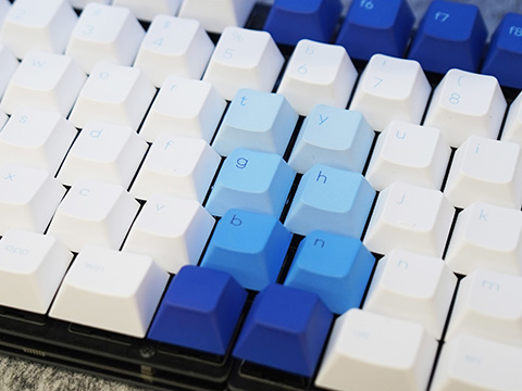 青や白色を基調としたデザインのキーキャップセット「Acid Caps