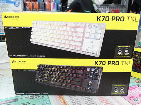 CORSAIRのラピトリ対応キーボード「K70 PRO TKL」が入荷、カラーは2色