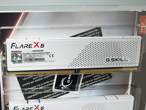 G.SKILLの白いメモリ「FLARE X5」にDDR5-6400 16GB×2枚組モデル