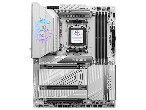 MSIのRyzen 9000対応マザーが5製品、白×銀カラーの「MPG X870E EDGE TI