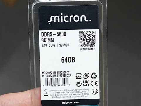 MicronのECC付きDDR5 R-DIMMが3製品、1枚32GBと64GB - AKIBA PC Hotline!
